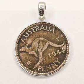 1944 Australian Penny coin pendant