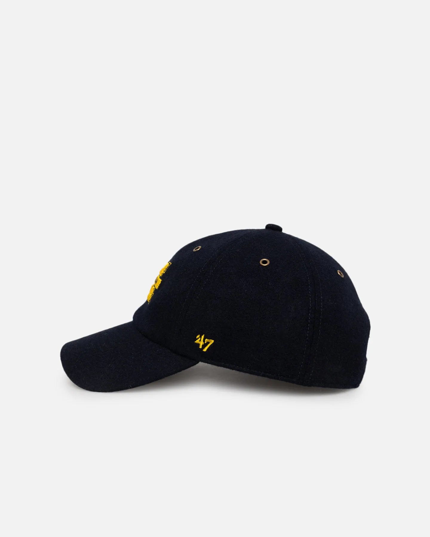 47 Brand Michigan Wolverines Wooly Clean Up Strapback Navy