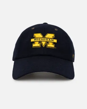 47 Brand Michigan Wolverines Wooly Clean Up Strapback Navy