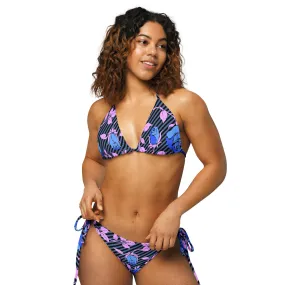 All-over print recycled string bikini