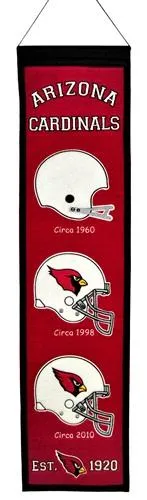 Arizona Cardinals Winning Streak Past Mascots Wool Heritage Banner (8"x32")