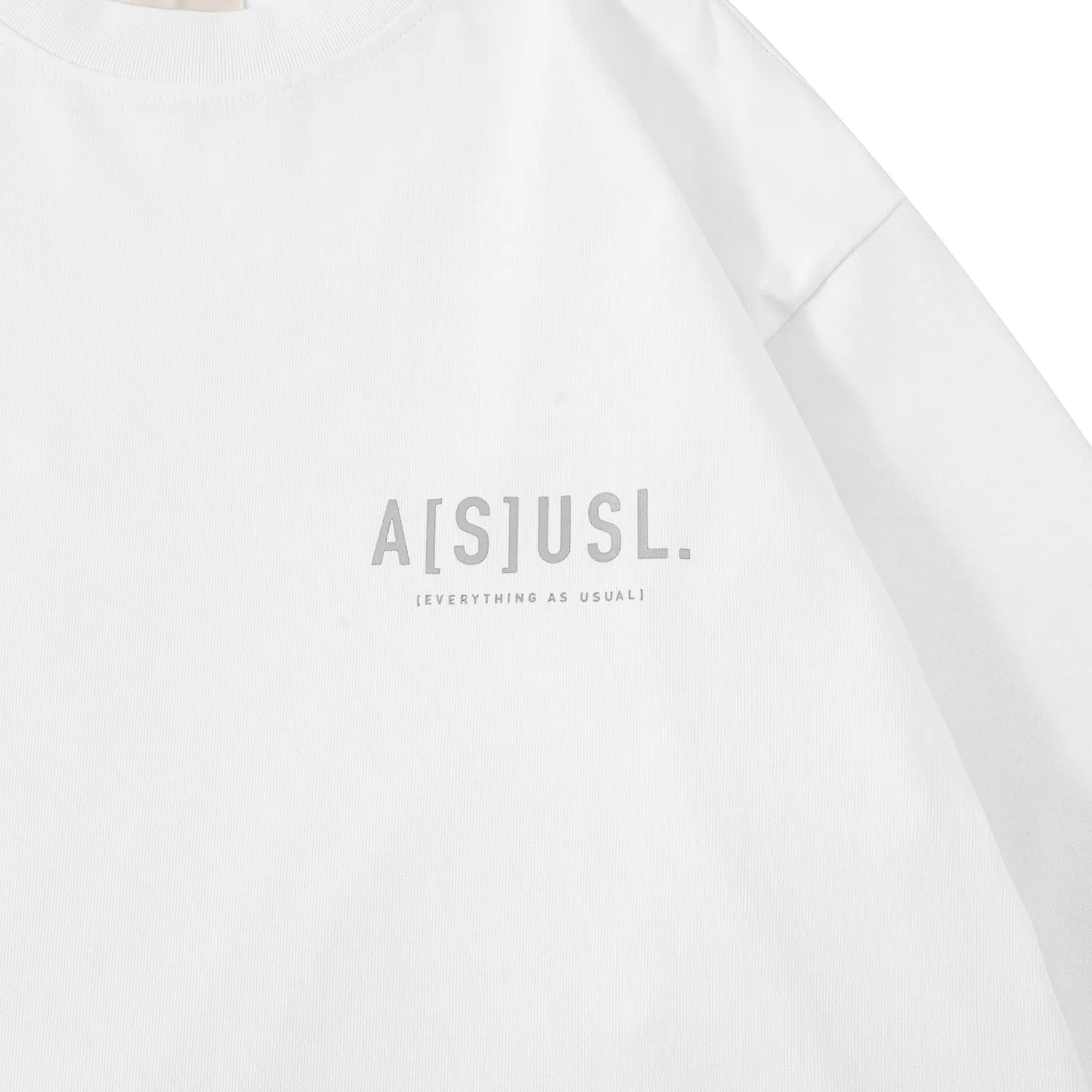 A[S]USL KID'S REFLECTIVE LOGO LONG TEE-WHITE