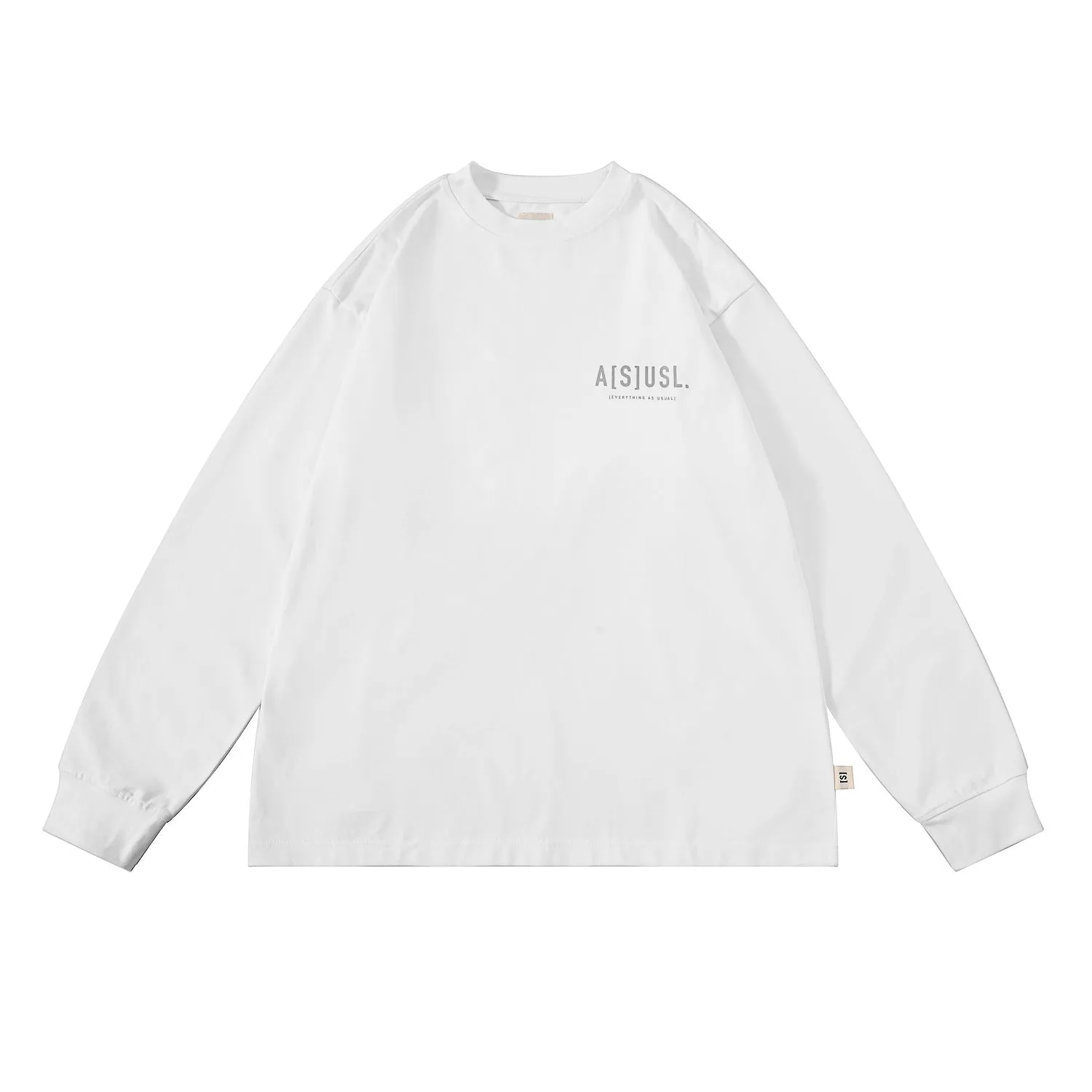 A[S]USL KID'S REFLECTIVE LOGO LONG TEE-WHITE