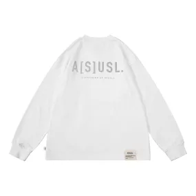 A[S]USL KID'S REFLECTIVE LOGO LONG TEE-WHITE