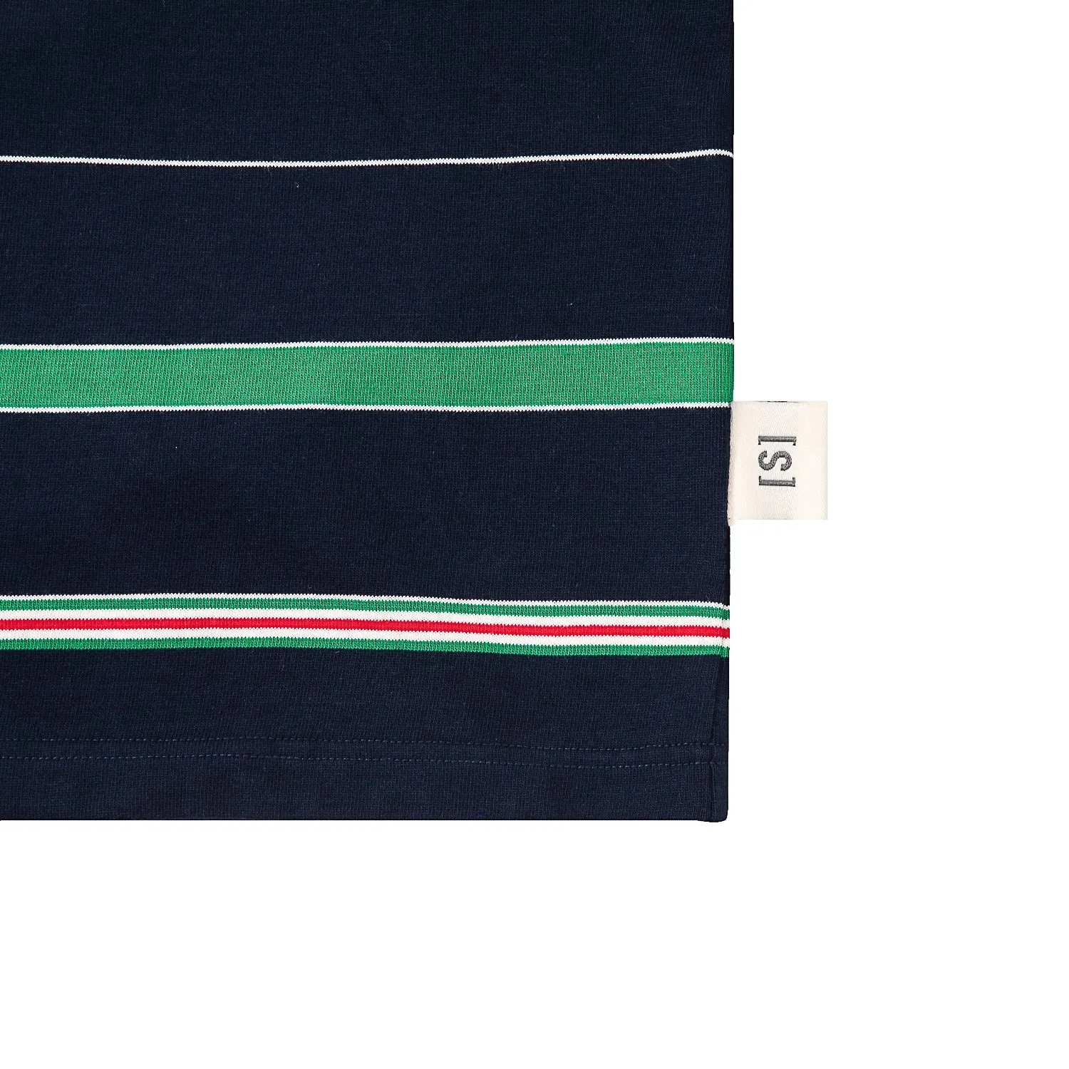 A[S]USL MULTI COLOR BORDER L/S TEE-NAVY