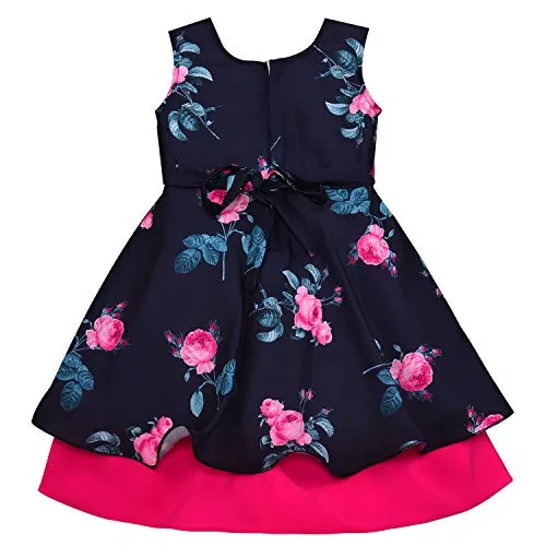 Baby Girls Dress Frocks-stn736pnk