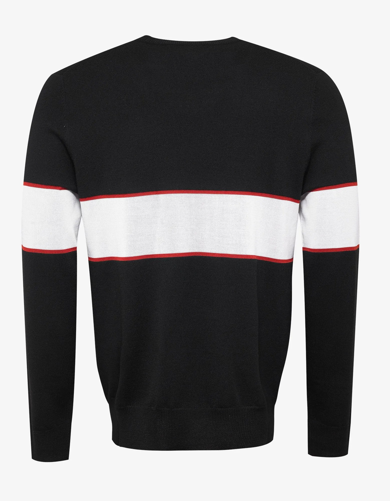 Black Merino Wool Logo Sweater -