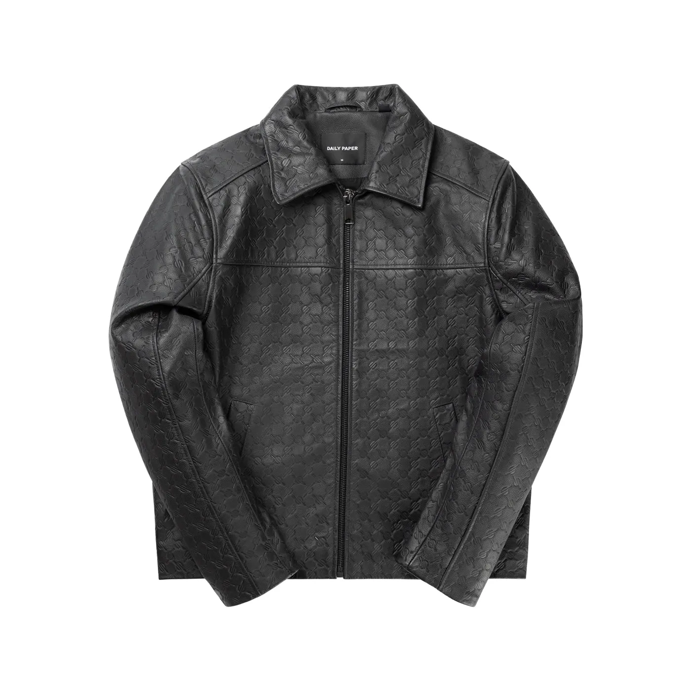 Black Silence Monogram Leather Jacket