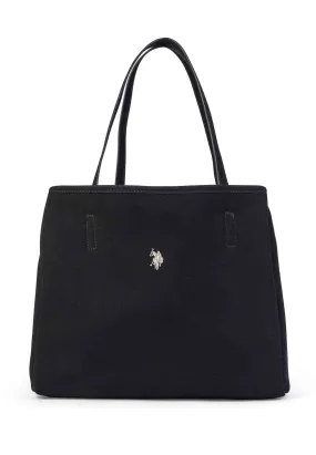 Borsa donna tote a spalla in teddy nero Sussex Shopping