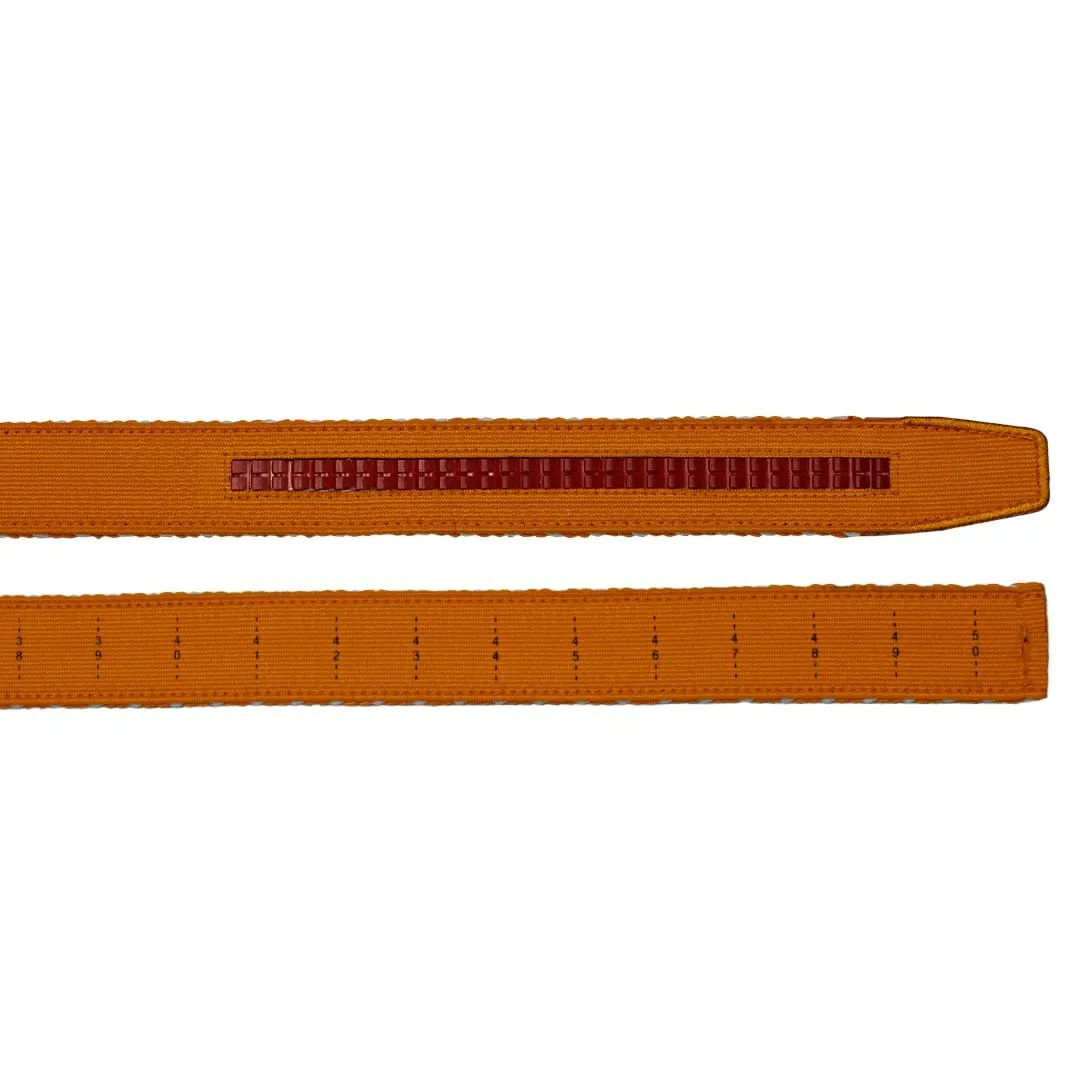 Braided Orange & White, a 3/8 Strap, Golf Belt