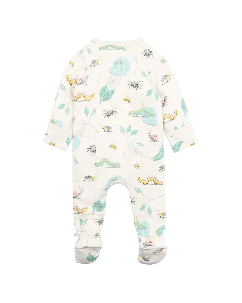 BUG PRINT LS ZIP ONESIE