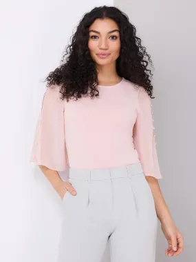 Chiffon Flutter Sleeve Top With Button Details