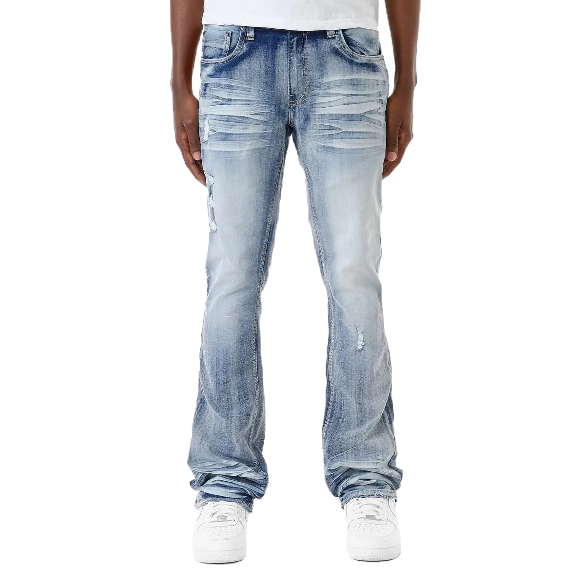 Clean Washed Stacked Jeans