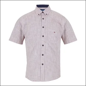 Dg's Wine Woven Stripe SS Shirt-