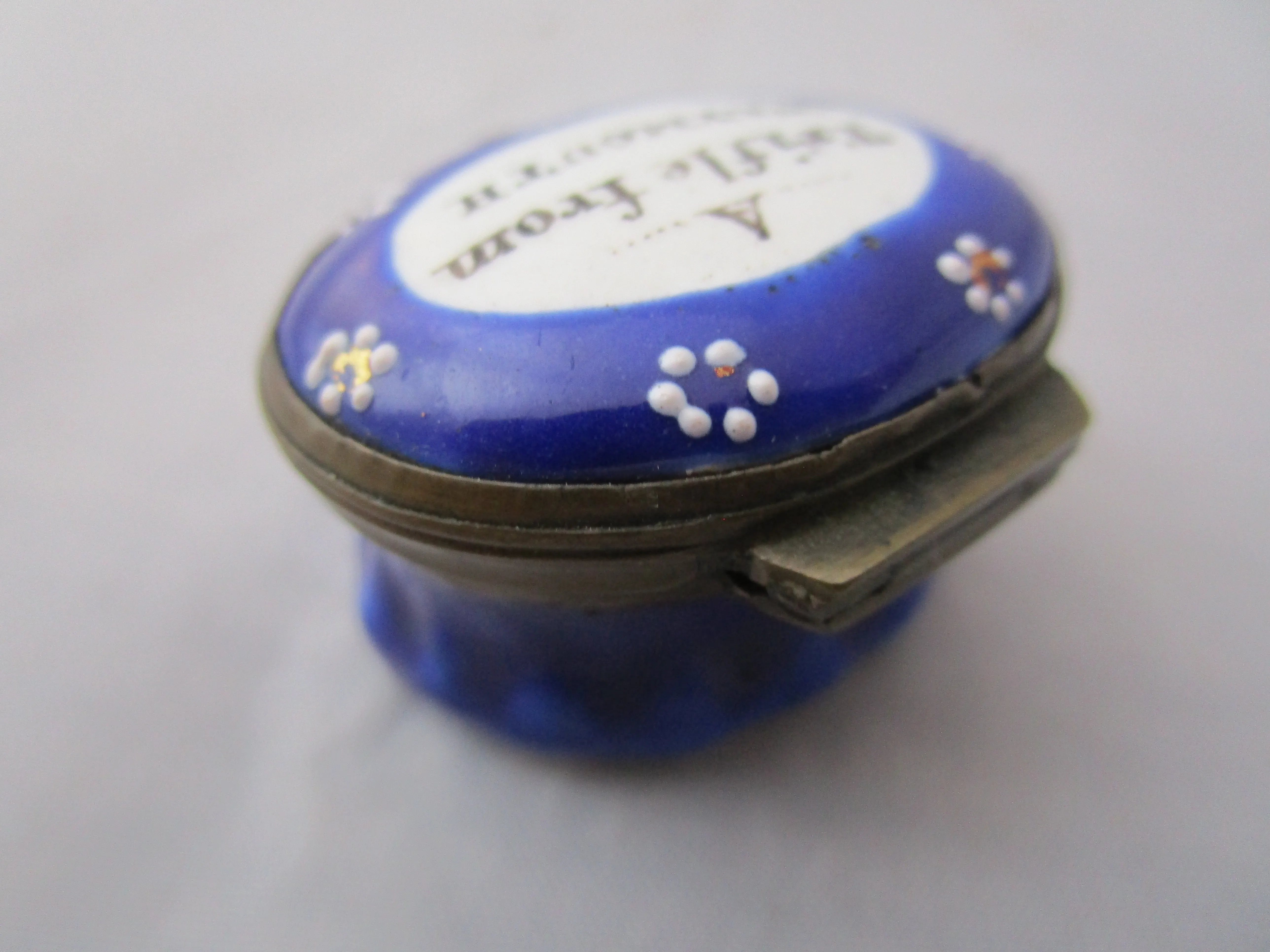 Enamel Patch Box A Trifle From Weymouth Antique Georgian c1800