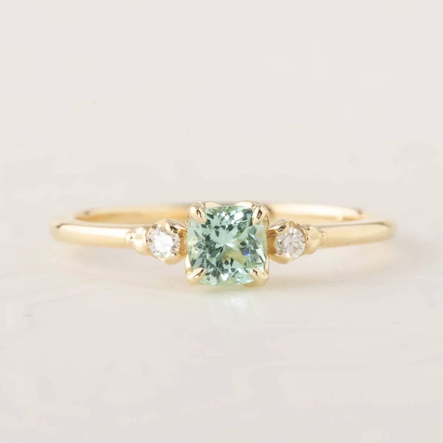 Estel Ring - 4.5mm Natural Mint Tourmaline (One of a kind)