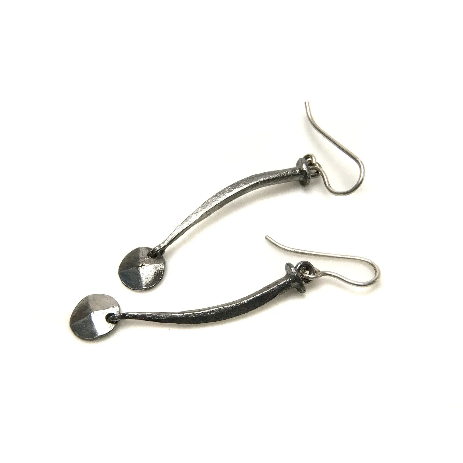 Forged Nail Earrings with Italian Nail Heads