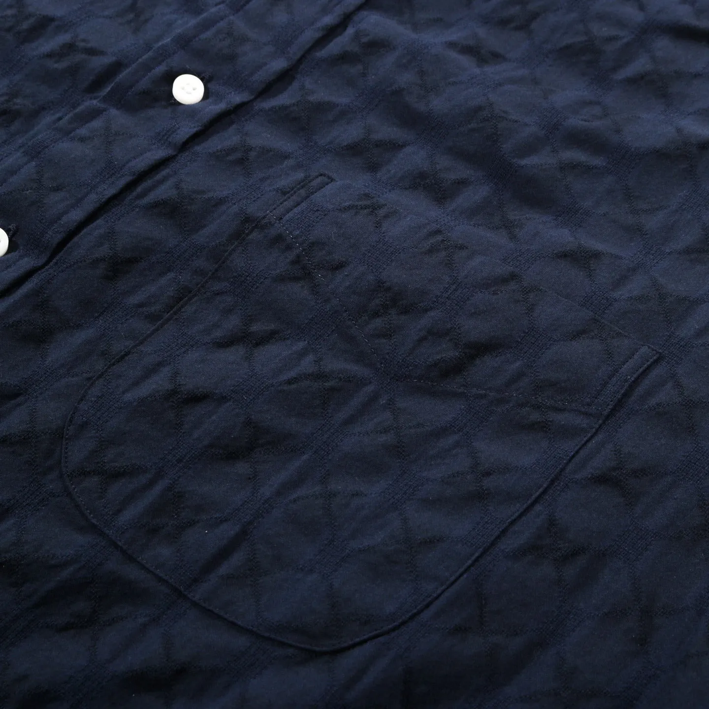 GITMAN VINTAGE BUTTON DOWN NAVY JAPANESE RIPPLE JACQUARD