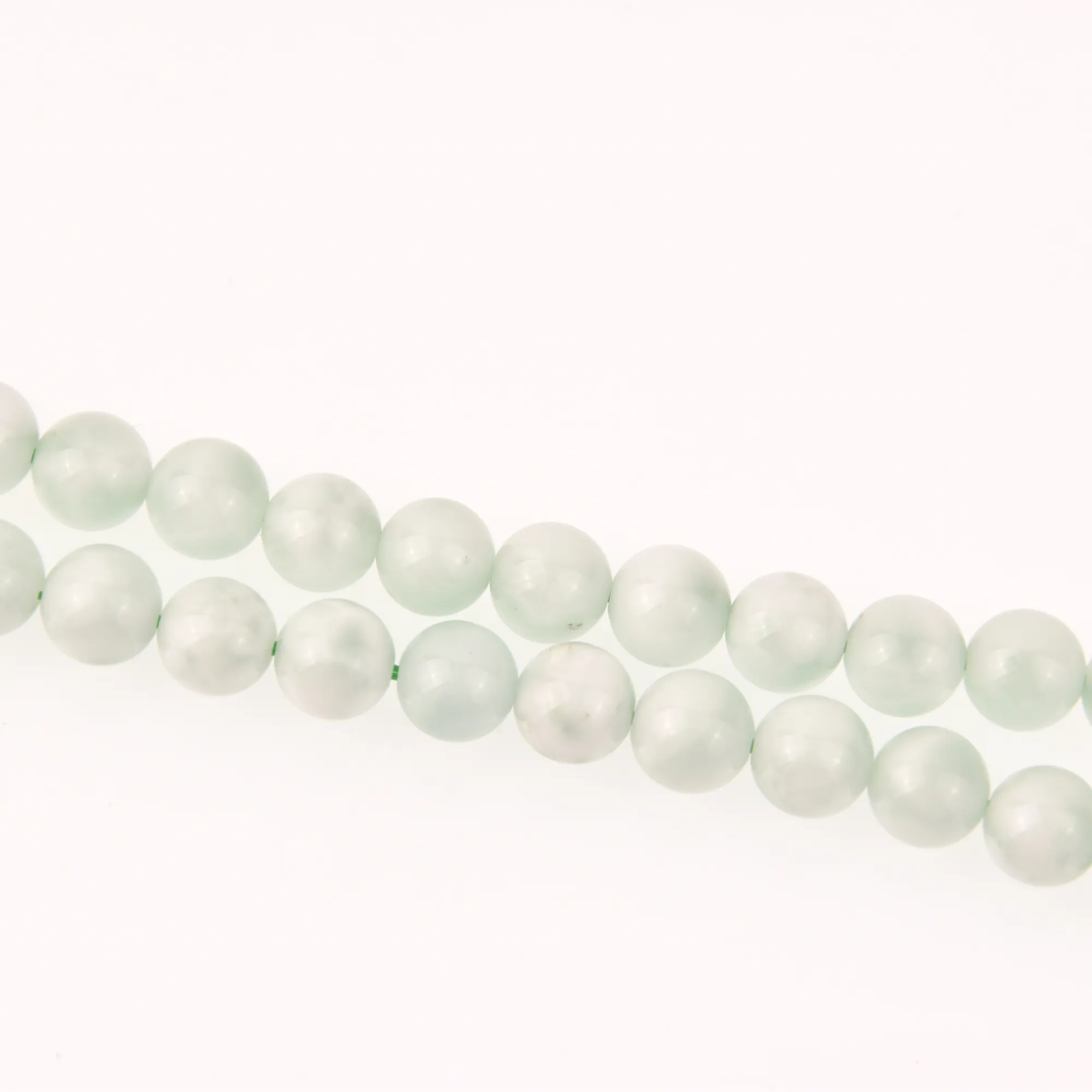 Green Angelite, 8mm Smooth Round Gemstone Beads, Pastel Green full strand, gem0839