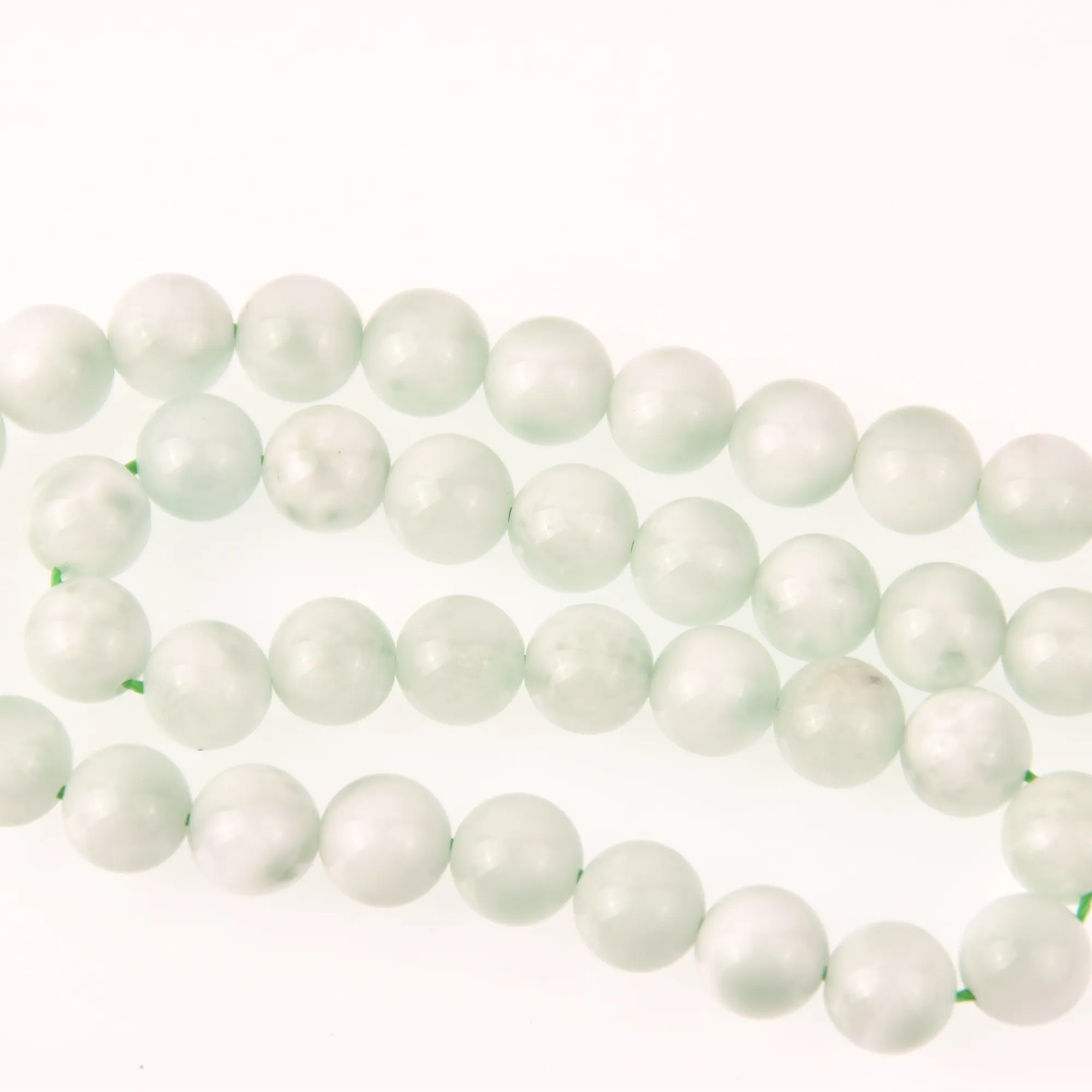 Green Angelite, 8mm Smooth Round Gemstone Beads, Pastel Green full strand, gem0839