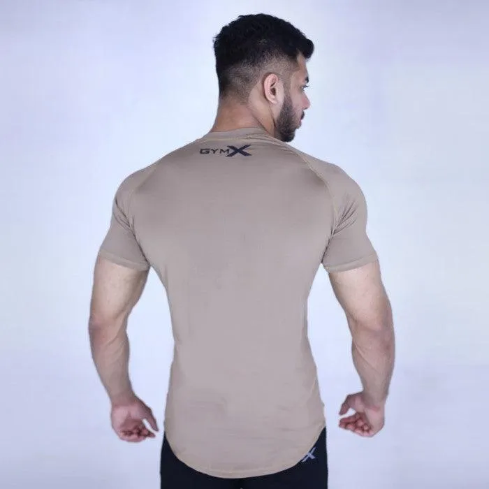 GymX Coffee Beige Tee: Aesthetics Series- Sale