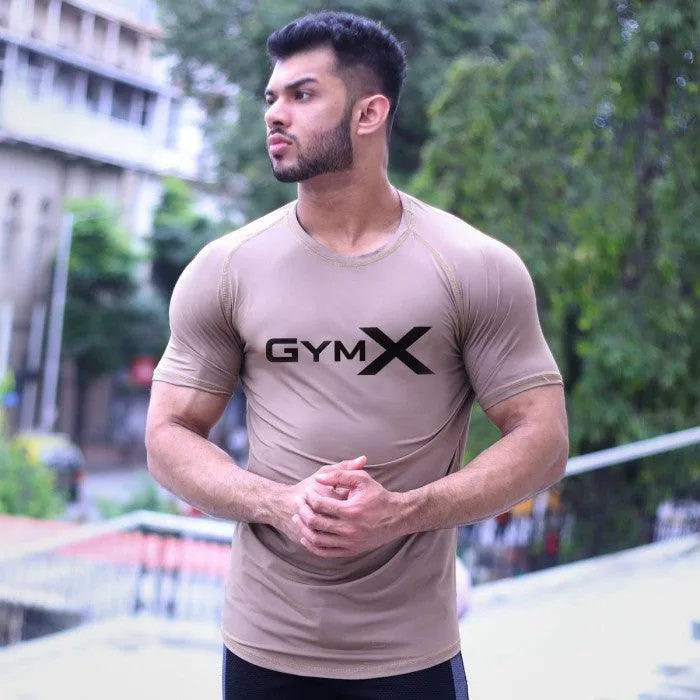 GymX Coffee Beige Tee: Aesthetics Series- Sale