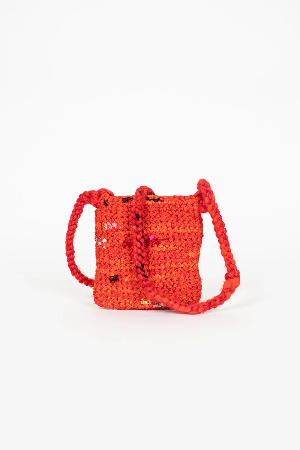 Hand Crochet Diario Bag Red Multi