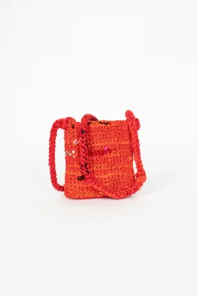 Hand Crochet Diario Bag Red Multi