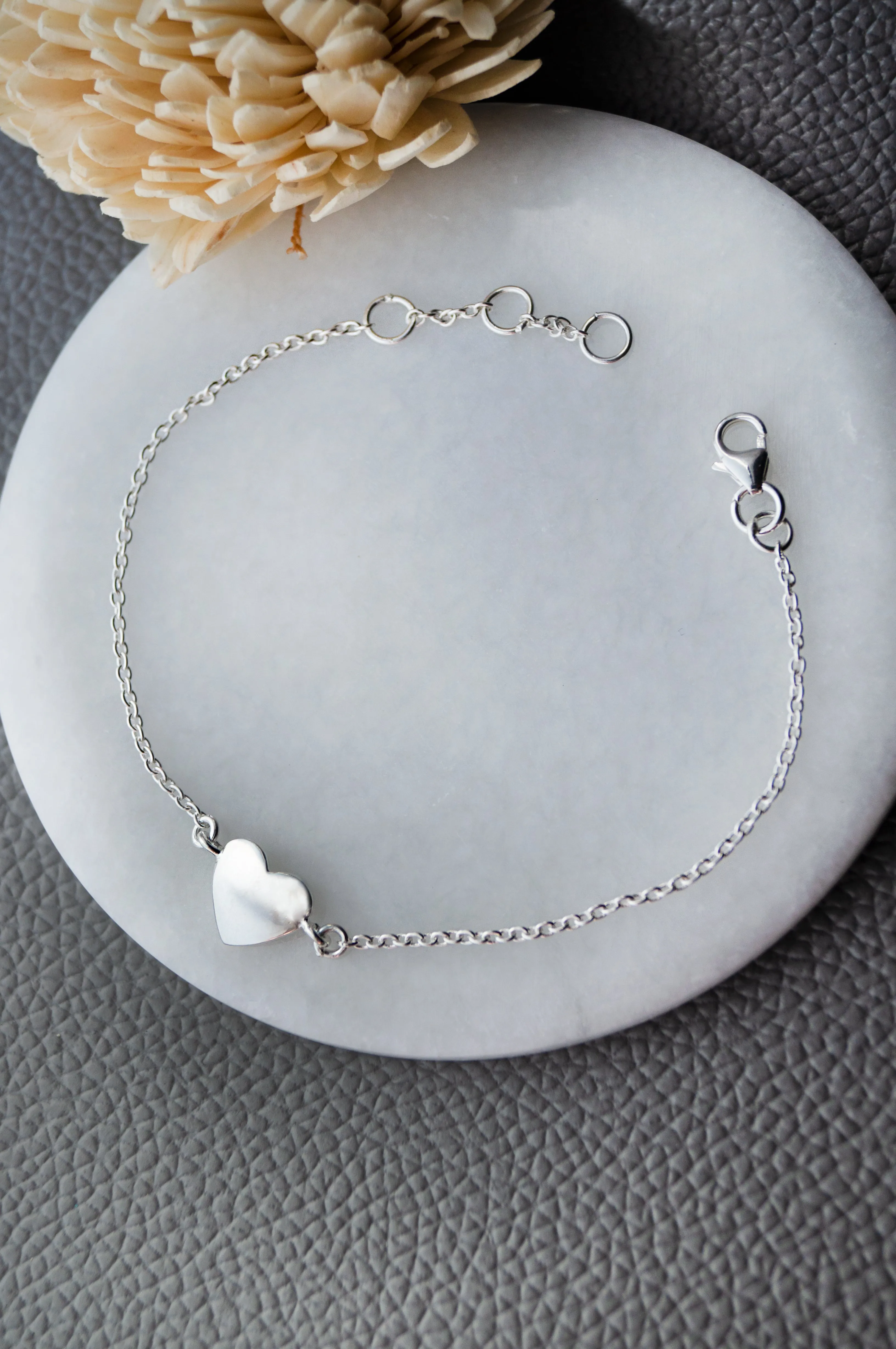 Just A Little Heart Gold Plated Sterling Silver Chain Bracelet