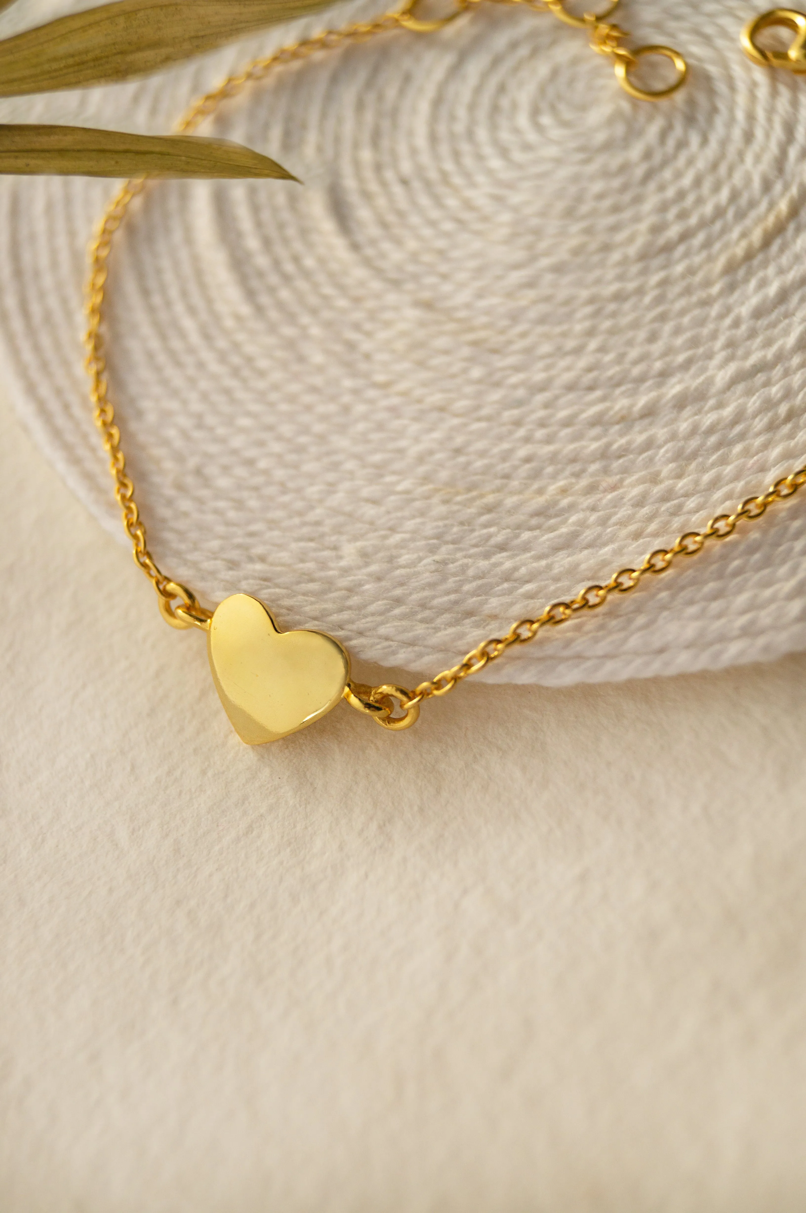 Just A Little Heart Gold Plated Sterling Silver Chain Bracelet