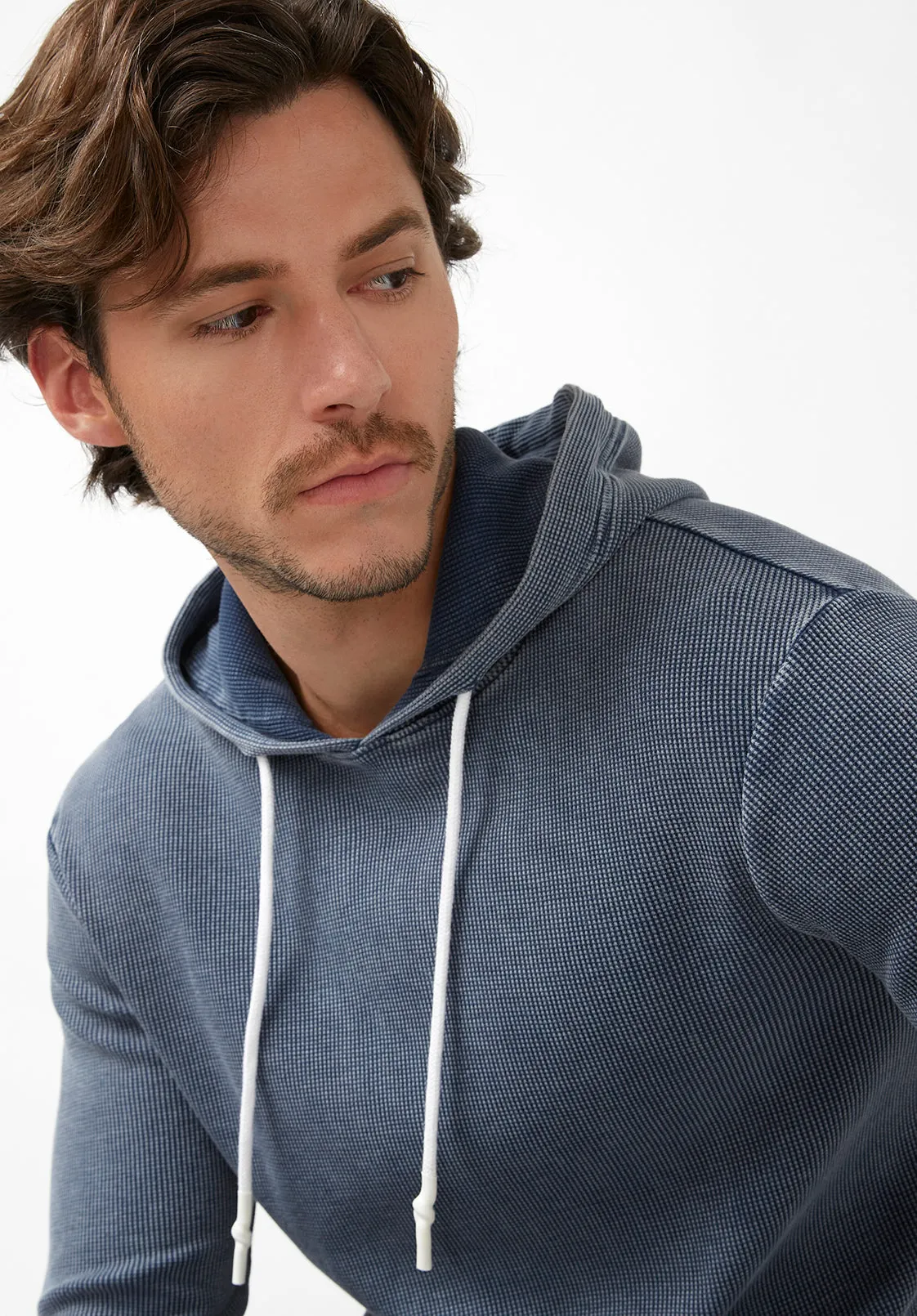 Kisamo Men's Light Weight Hoodie in Mood Blue - BM24028