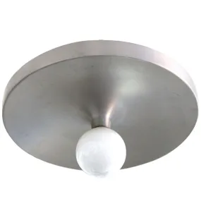 Lightolier Mid-Century Modern Metal Saucer Flush Mount Light