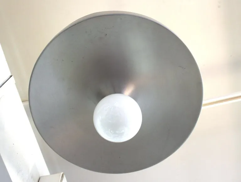 Lightolier Mid-Century Modern Metal Saucer Flush Mount Light