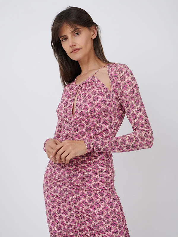 Logane Dress in Fuschia