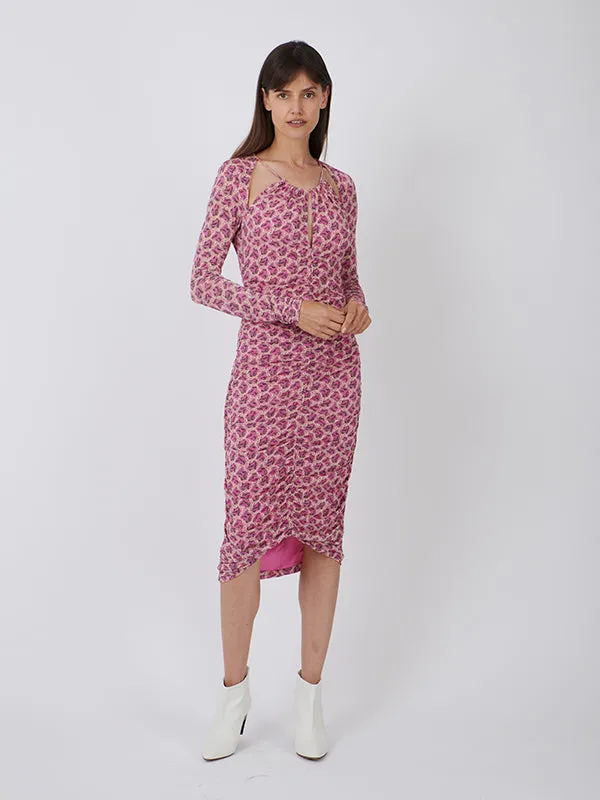 Logane Dress in Fuschia