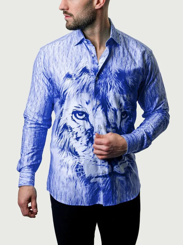 Maceoo Shirt | Fibonacci Royal Lion Blue