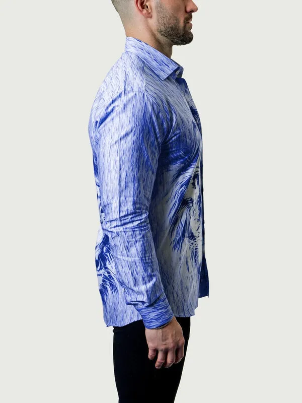 Maceoo Shirt | Fibonacci Royal Lion Blue