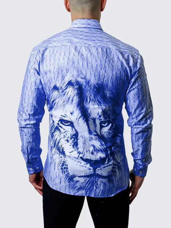 Maceoo Shirt | Fibonacci Royal Lion Blue