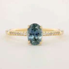 Maria Ring - 1.0ct Blue Montana Sapphire (One of a kind)