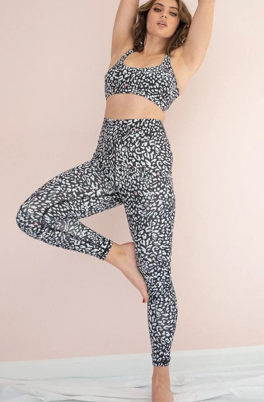 Mia Bottom - Leopard Leggings Recycled Black Leopard