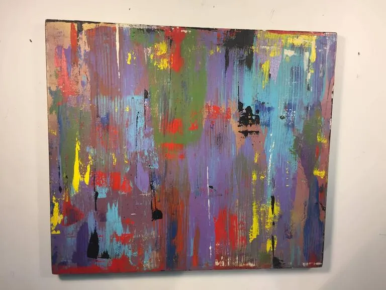 Mid-Century Modern Abstract Painting in the Manner of Gerhard Richter