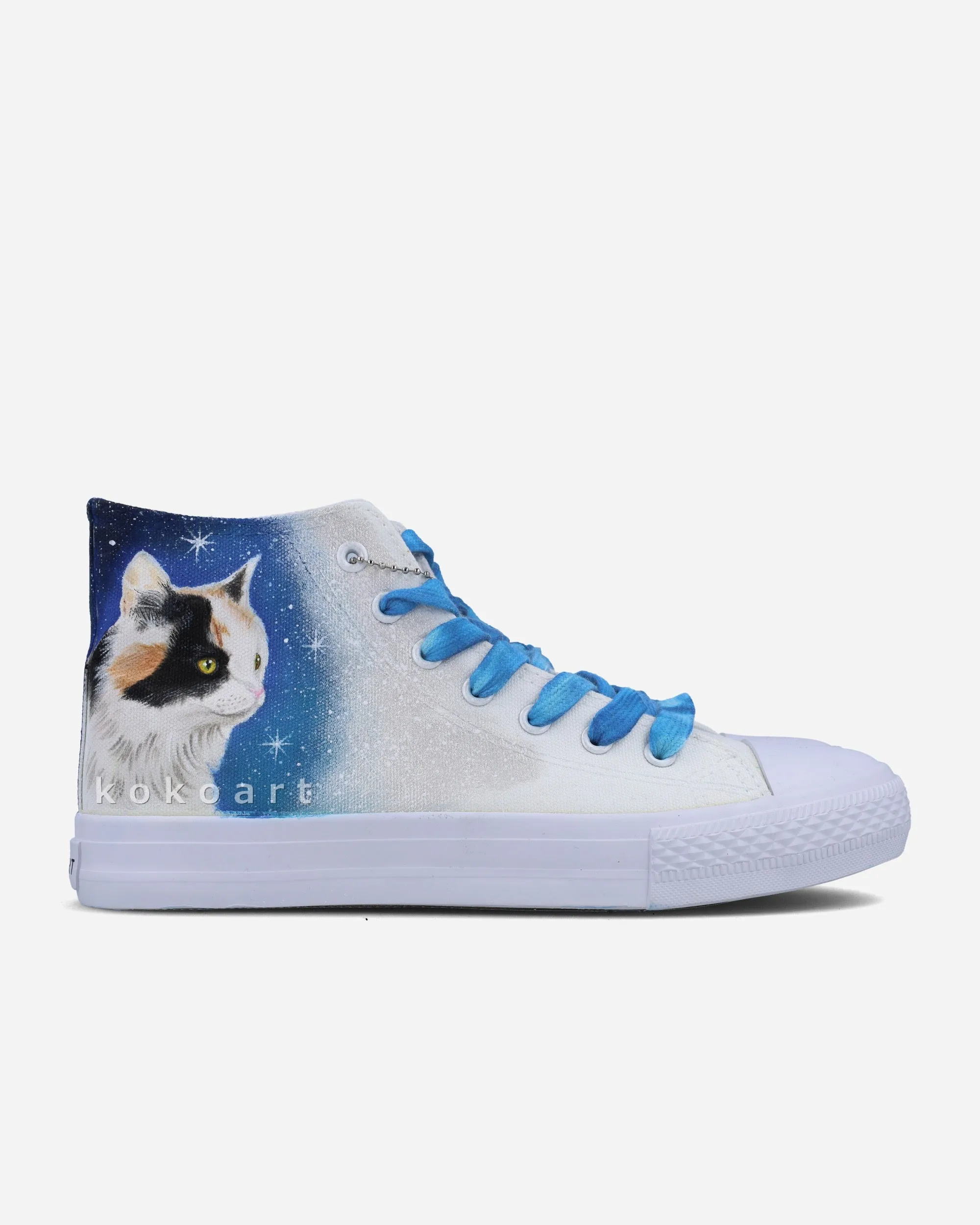 Night Sky Pet Portraits Hand Painted Shoes