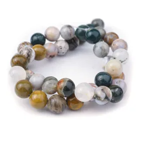 Ocean Jasper Natural 10mm Round A Grade - 15-16 Inch