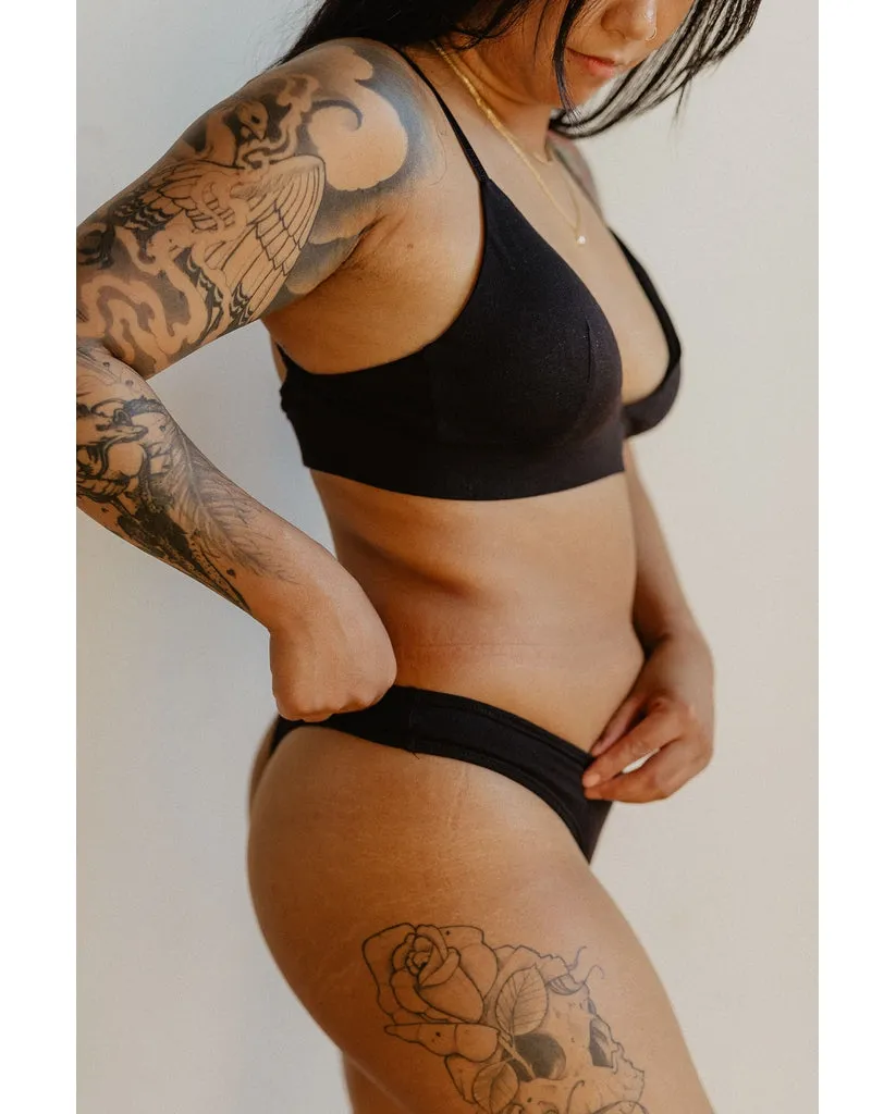 Organic Cotton Classic Bralette - Black *FINAL SALE*