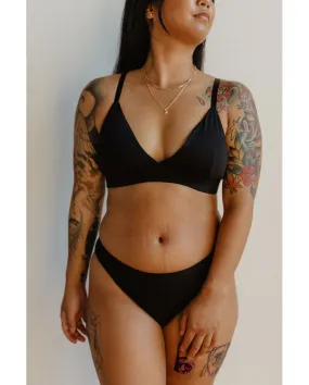 Organic Cotton Classic Bralette - Black *FINAL SALE*