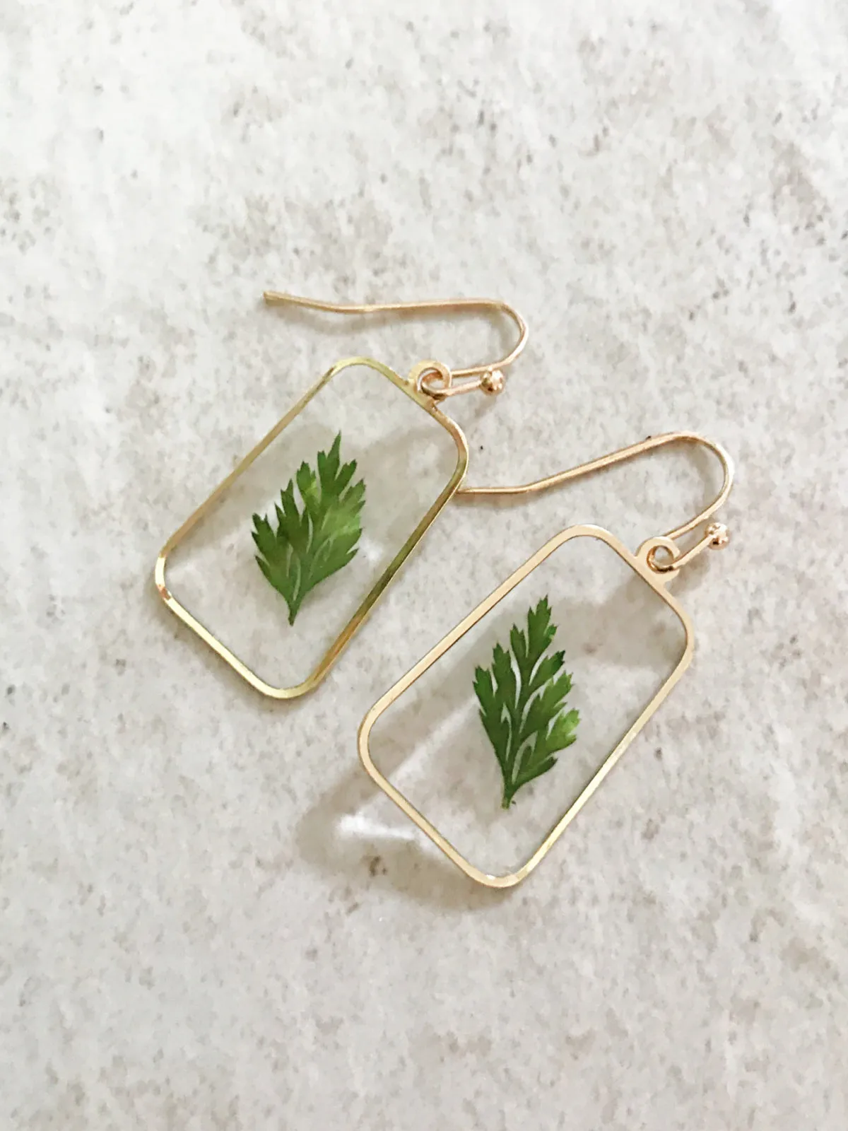 Pressed Fern Dangles