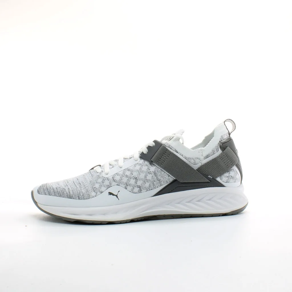 Puma Ignite EvoKnit White Grey Textile Mens Lace Up Trainers 189904 05