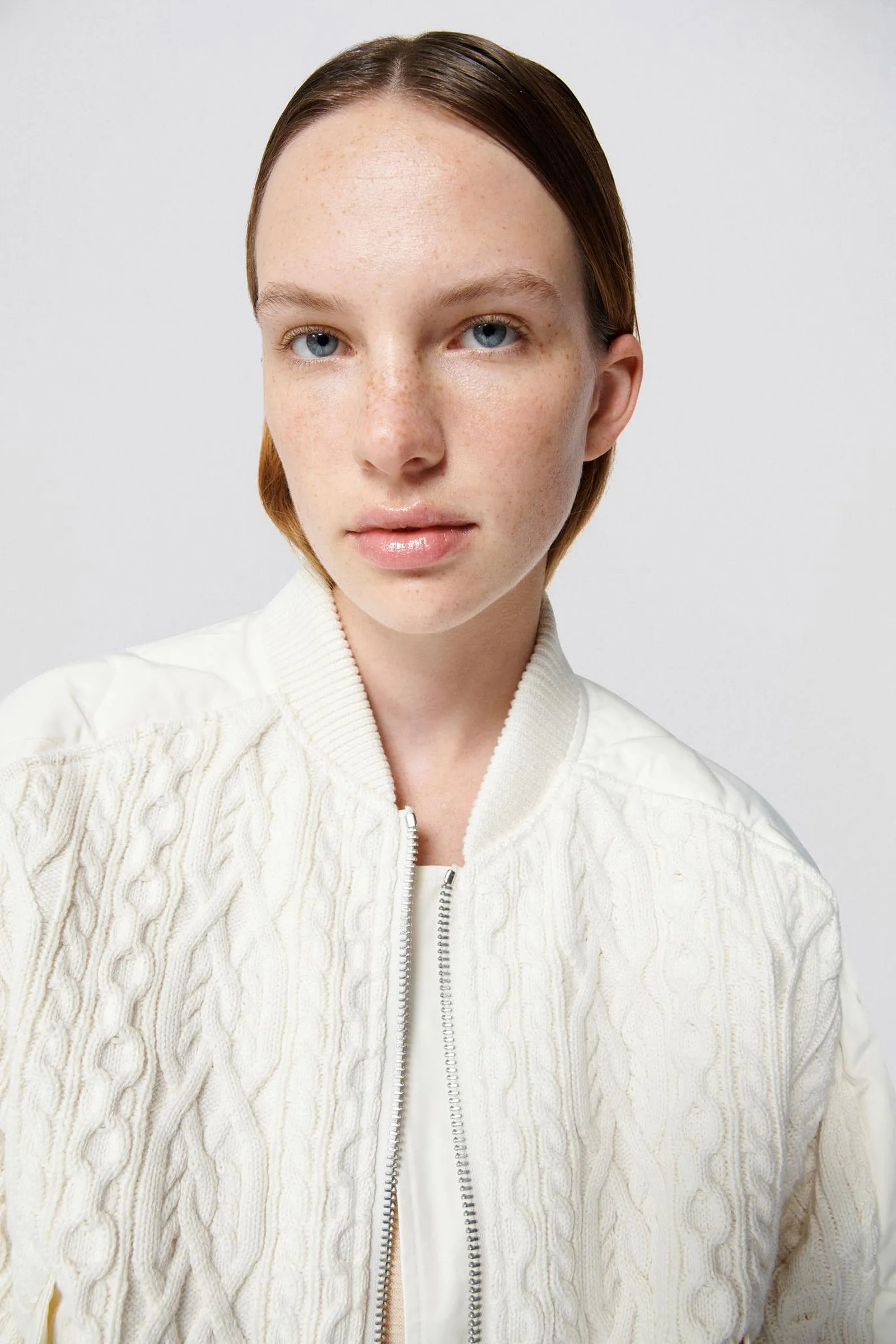 Rollins Wool Knit and Polyester Bomber