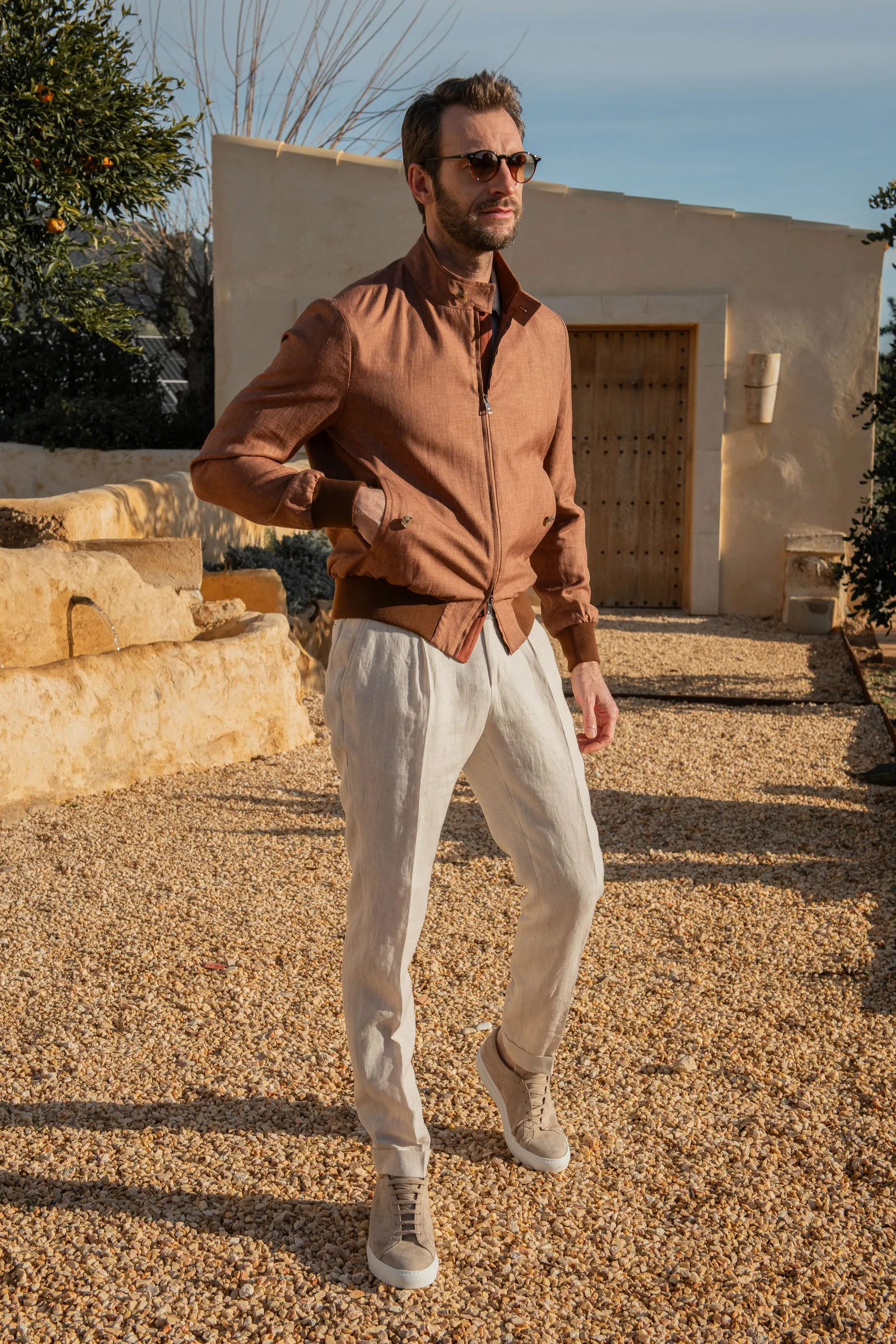 Rusty short jacket in Loro Piana fabric – Made in Italy