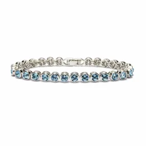 STB-A - Tennis Bracelet made with Swarovski Elements - Aqua Marine